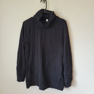 lululemon athletica To You Black Tunic Pullover with Kangaroo Pocket, Sz 8